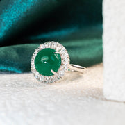 Natural Emerald Diamond Ring D7.4 ct d1.36ct. 18K